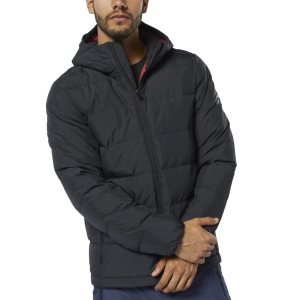 Reebok Outdoor Lightweight Down Jacke Herren - Schwarz/Rot - DE 394-ORZ